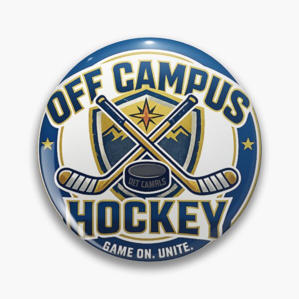 Item preview, Off Campus Hockey Vintage Sports Logo PNG | Hockey Team Badge Transparent Background designed and sold by arifali786.