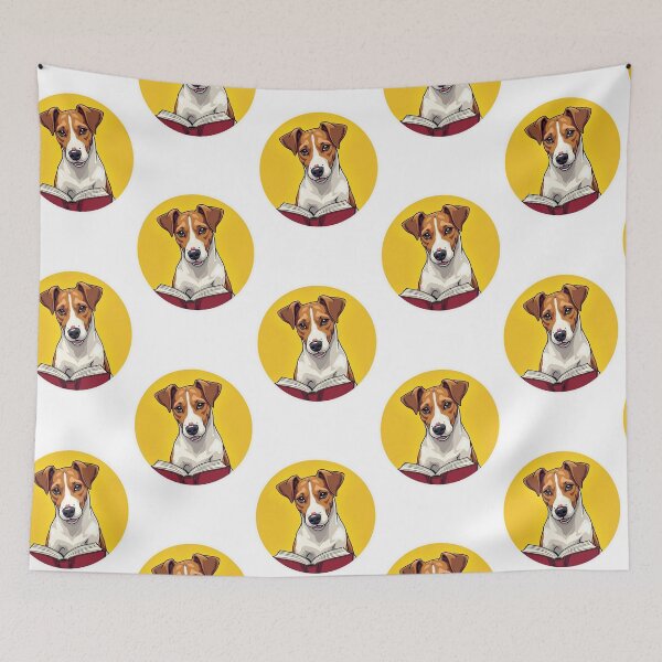 Item preview, Jack Russell Terrier reading book designed and sold by Prints by Mat.