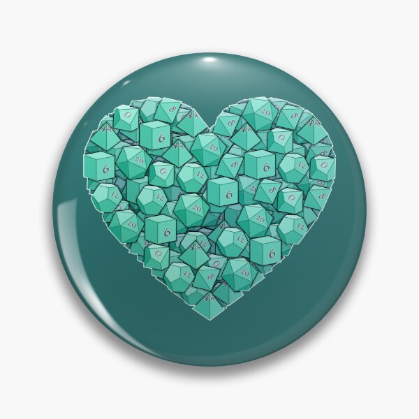 Item preview, Dice Heart - Cyan designed and sold by -Solarly-.