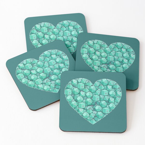 Item preview, Dice Heart - Cyan designed and sold by -Solarly-.