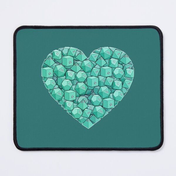 Item preview, Dice Heart - Cyan designed and sold by -Solarly-.
