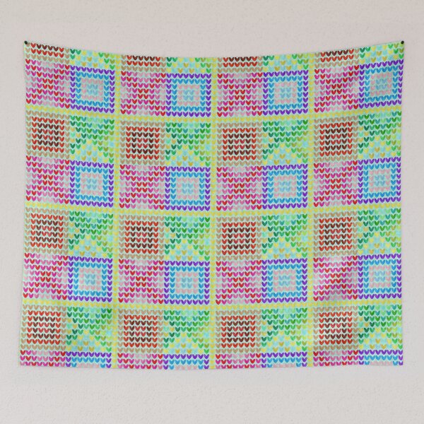 Item preview,     Watercolor Crochet Hearts Pattern designed and sold by Digitara8595.