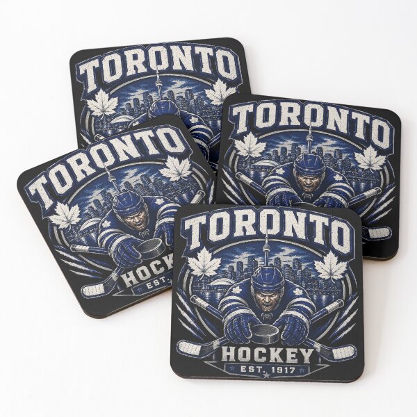 Item preview, Toronto Hockey Vintage Sports Crest | Blue White Hockey Shirt designed and sold by TKOprintdesigns.