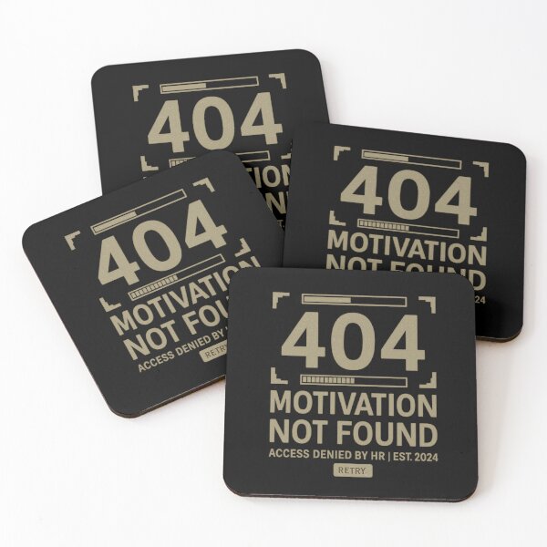 Item preview, 404 Motivation Not Found – Funny Office Humor Error Design designed and sold by MartBook.