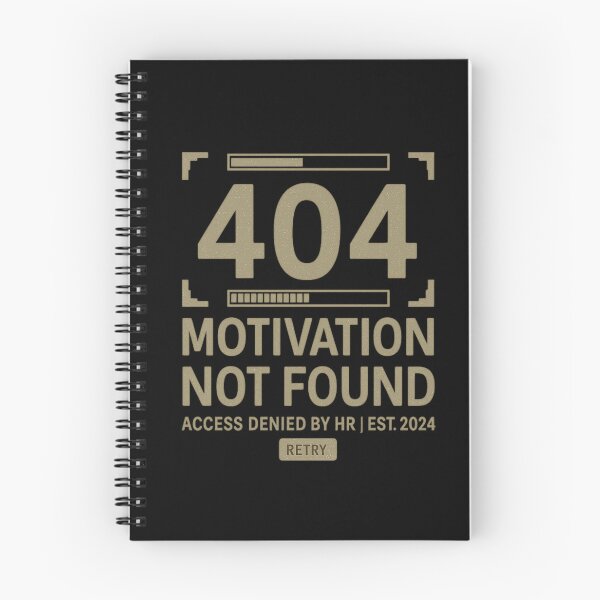 Item preview, 404 Motivation Not Found – Funny Office Humor Error Design designed and sold by MartBook.