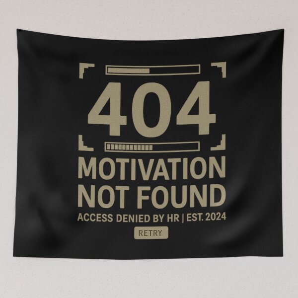 Item preview, 404 Motivation Not Found – Funny Office Humor Error Design designed and sold by MartBook.