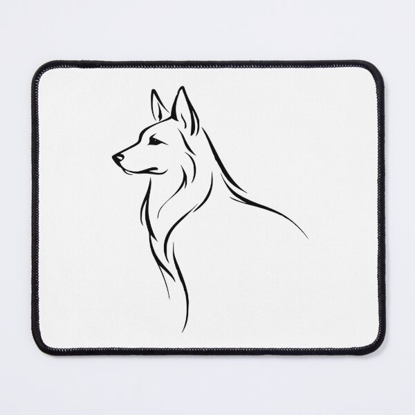 Artikelvorschau, Majestic German Shepherd – Minimal Shepherd Dog Art | Line Art German Shepherd Illustration entworfen und verkauft von Fernhaven.