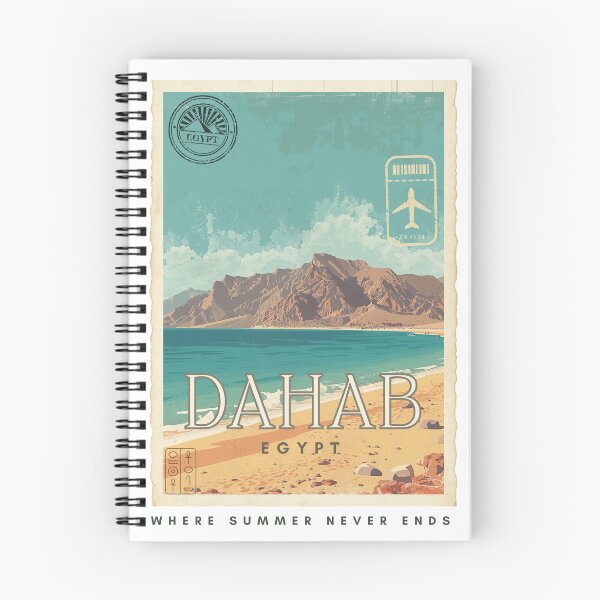 Item preview, Dahab Egypt Vintage Mediterranean Coastal Travel Retro Poster designed and sold by KaBaRen.