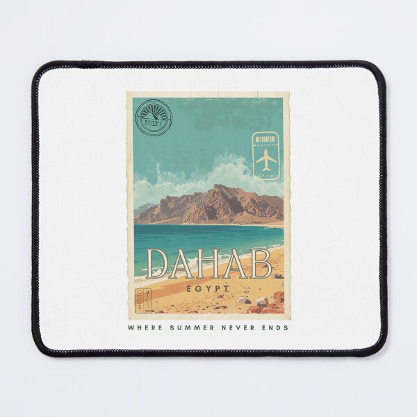 Item preview, Dahab Egypt Vintage Mediterranean Coastal Travel Retro Poster designed and sold by KaBaRen.