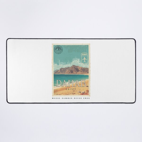 Item preview, Dahab Egypt Vintage Mediterranean Coastal Travel Retro Poster designed and sold by KaBaRen.