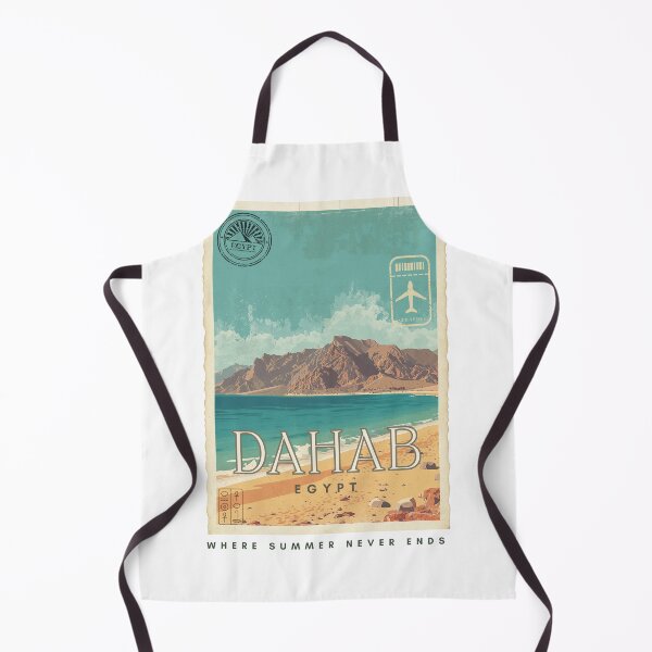 Item preview, Dahab Egypt Vintage Mediterranean Coastal Travel Retro Poster designed and sold by KaBaRen.