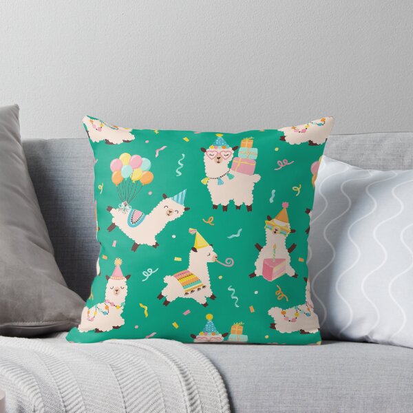 Item preview, Llama Birthday Party Girls Green designed and sold by SamAnnDesigns.