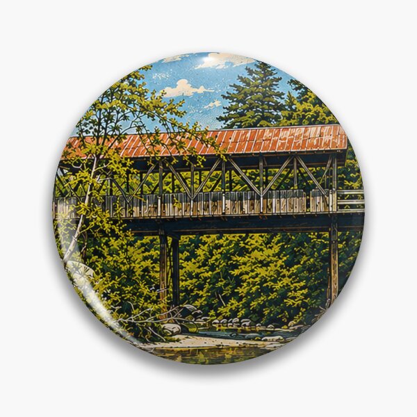 Item preview, Old Union Crossing Covered Bridge sticker designed and sold by gotucoveredart.