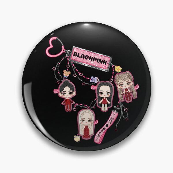 Item preview, Chibi keychain design inspired by the group Blackpink in the GO era designed and sold by mbs-desing.