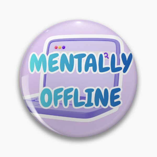 Item preview, Mentally Offline Sticker | Cozy Burnout & Low Energy Aesthetic designed and sold by SwampKittyCo.
