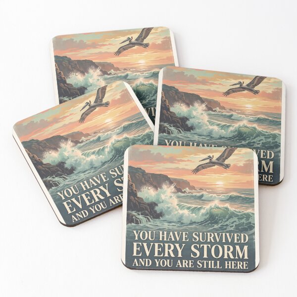 Item preview, You Have Survived Every Storm – Ocean Therapy Poster Design designed and sold by Sea Gem.
