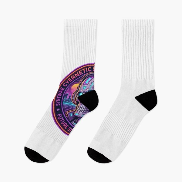Item preview, Cybernetic Skull Audio Sounds Synthwave Future Streetwear designed and sold by JeevanStickers.