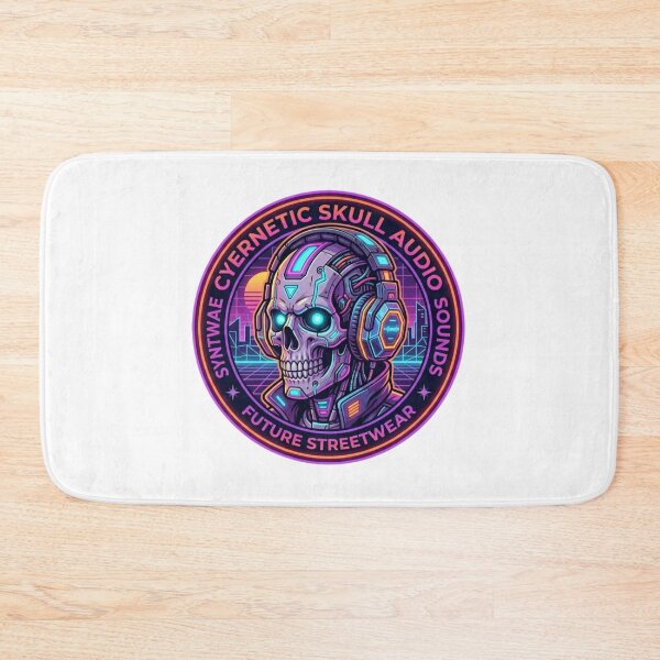 Item preview, Cybernetic Skull Audio Sounds Synthwave Future Streetwear designed and sold by JeevanStickers.