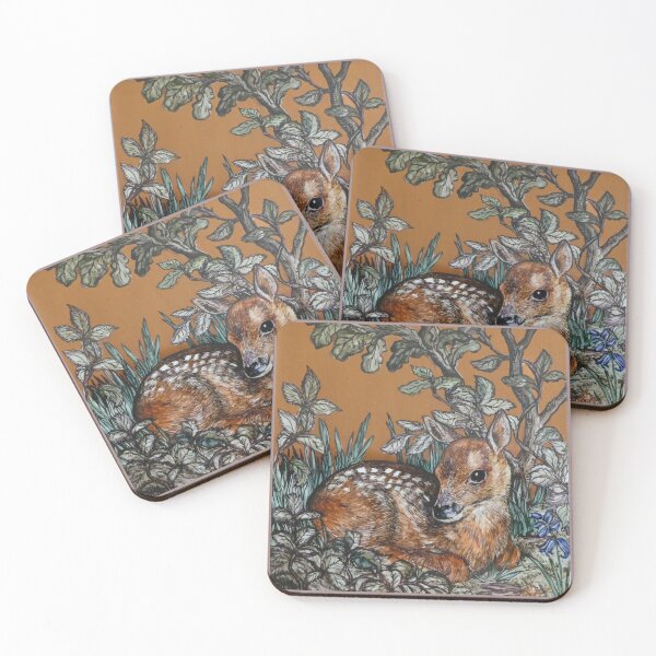 Item preview, Deer fawn hiding in undergrowth RE Whitaker designed and sold by Collector-RB.