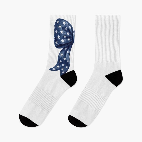Item preview, Hand-Painted Patriotic Bow – USA Ribbon Flag Design designed and sold by Paper Drip.