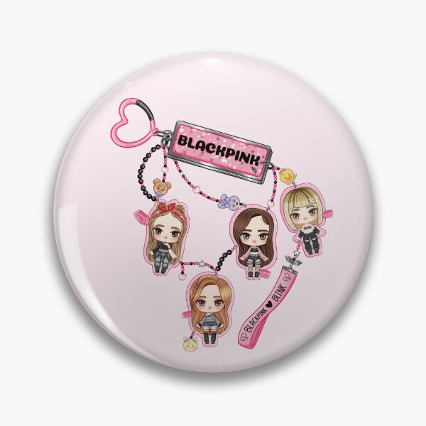 Item preview, Chibi keychain design inspired by the group Blackpink in the Boombayah debut era designed and sold by mbs-desing.