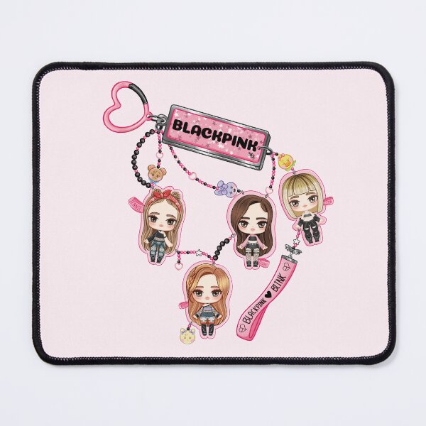 Item preview, Chibi keychain design inspired by the group Blackpink in the Boombayah debut era designed and sold by mbs-desing.