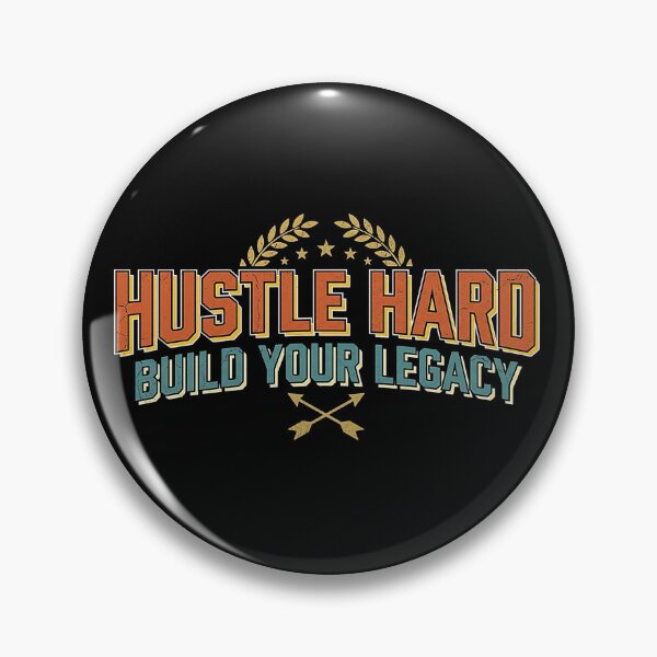 Item preview, Hustle Hard Build Your Legacy Retro Athletic Streetwear designed and sold by No Excuses .