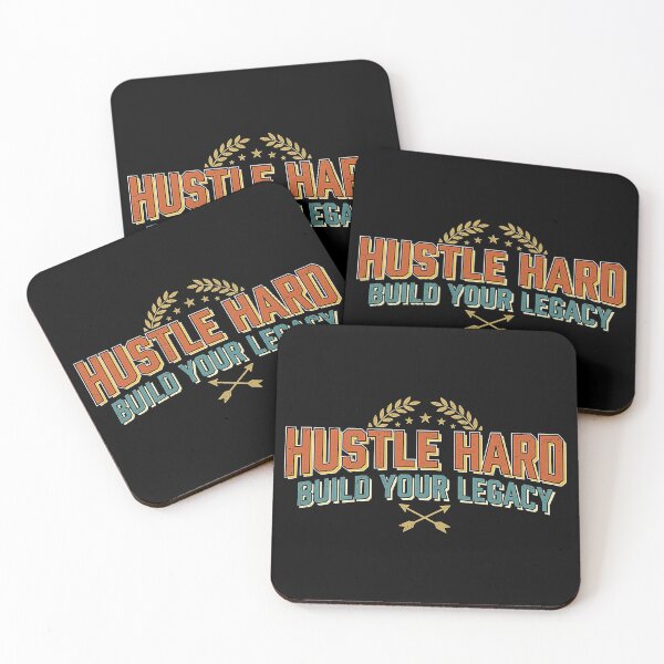 Item preview, Hustle Hard Build Your Legacy Retro Athletic Streetwear designed and sold by No Excuses .