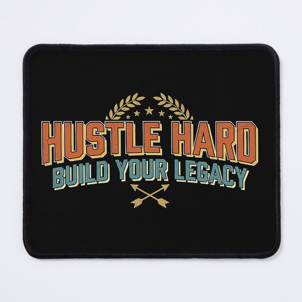 Item preview, Hustle Hard Build Your Legacy Retro Athletic Streetwear designed and sold by No Excuses .