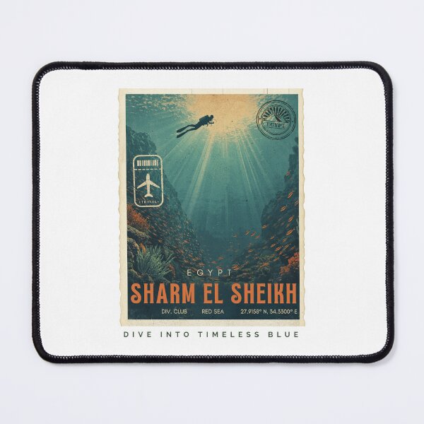 Item preview, Sharm El Sheikh Egypt Vintage Red Sea Poster designed and sold by KaBaRen.