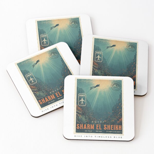 Item preview, Sharm El Sheikh Egypt Vintage Red Sea Poster designed and sold by KaBaRen.