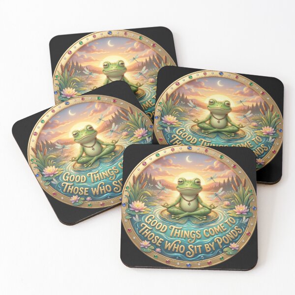 Item preview, Good Things Come To Those Who Sit By Ponds Frog designed and sold by pradeepvisuals.