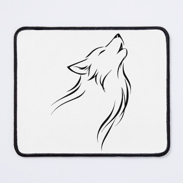 Item preview, Silent Wild Wolf – Minimalist Wolf Line Art | Modern wilderness illustration designed and sold by Fernhaven.
