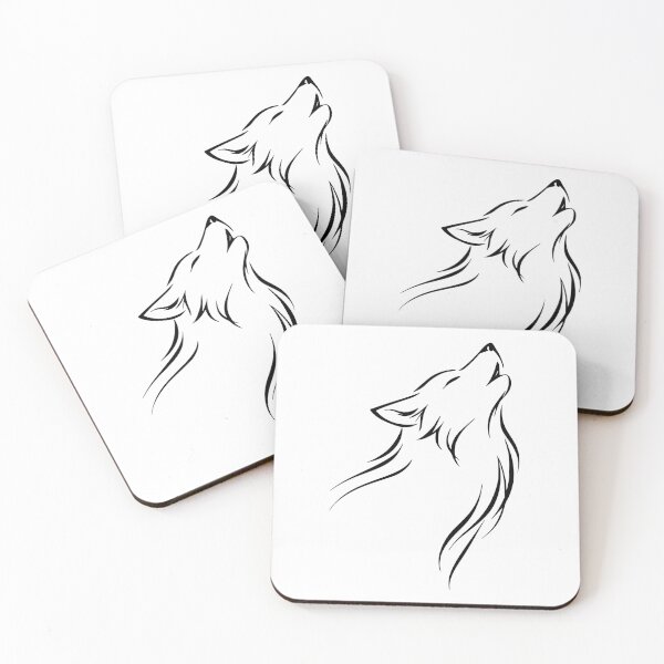 Item preview, Silent Wild Wolf – Minimalist Wolf Line Art | Modern wilderness illustration designed and sold by Fernhaven.