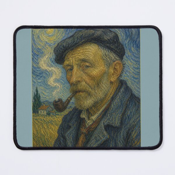 Item preview, Peasant smoking a pipe the style of VanGogh designed and sold by Collector-RB.