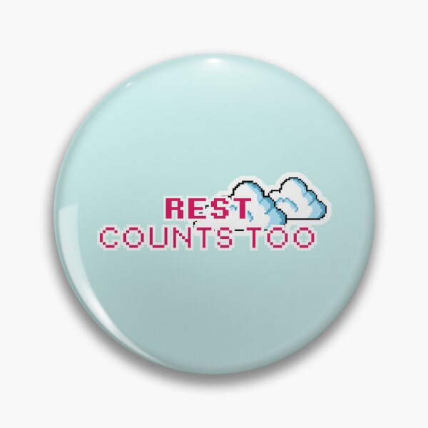 Item preview, Rest Counts Too Sticker | Cozy Self-Care & Burnout Recovery Aesthetic designed and sold by SwampKittyCo.