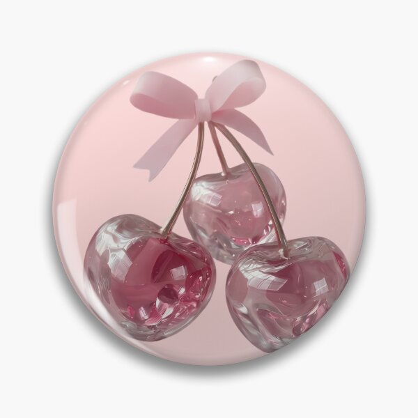 Item preview, Trio of Pink Crystal Cherries with 3D Satin Bow? designed and sold by PoenyL1rosy.