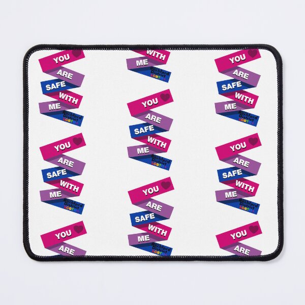 Item preview, You are safe with me - Bisexual Flag designed and sold by Rochford District LGBTQ+ Group.