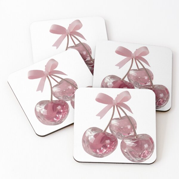 Item preview, Trio of Pink Crystal Cherries with 3D Satin Bow? designed and sold by PoenyL1rosy.