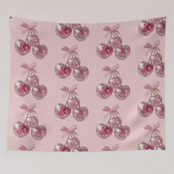 Item preview, Trio of Pink Crystal Cherries with 3D Satin Bow? designed and sold by PoenyL1rosy.