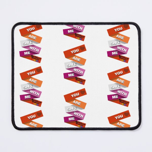 Item preview, You are safe with me - Lesbian Flag designed and sold by Rochford District LGBTQ+ Group.