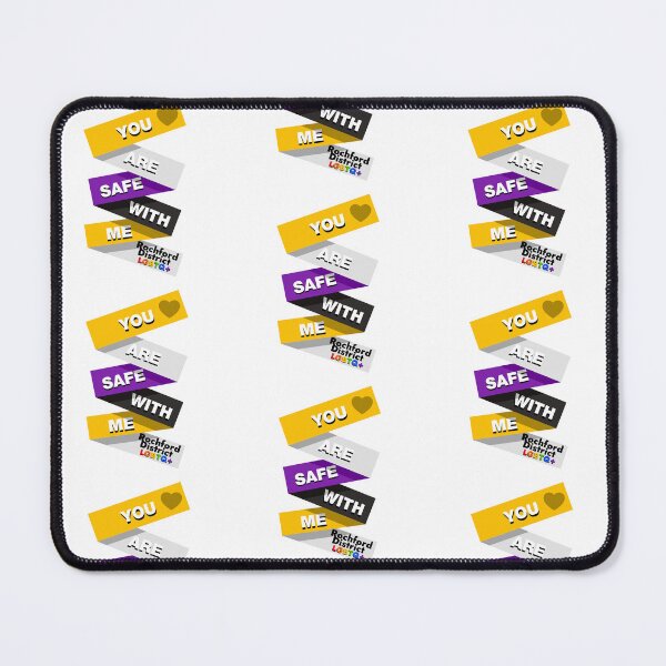 Item preview, You are safe with me - Non Binary Flag designed and sold by Rochford District LGBTQ+ Group.