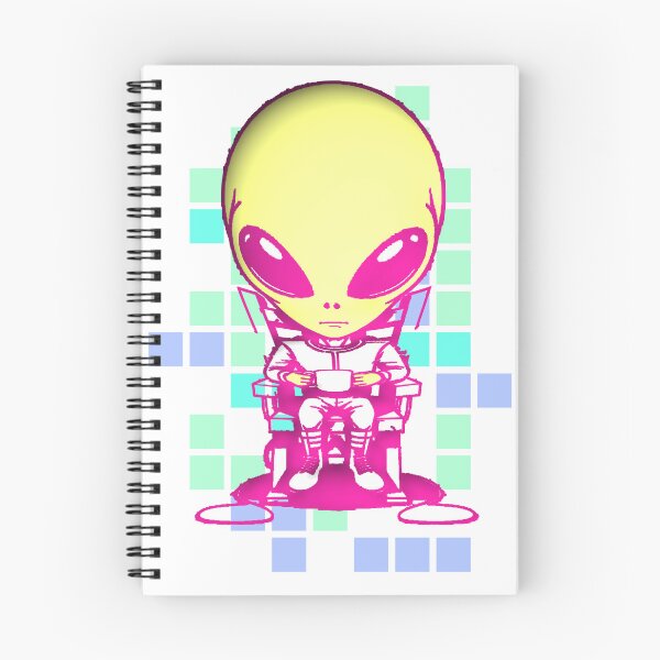 Item preview, Kawaii Alien Drinking Coffee Pixel Background designed and sold by AstronautMerch.