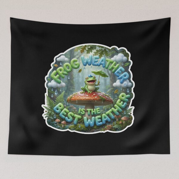 Item preview, Frog Weather Is The Best Weather Cottagecore Frog designed and sold by pradeepvisuals.