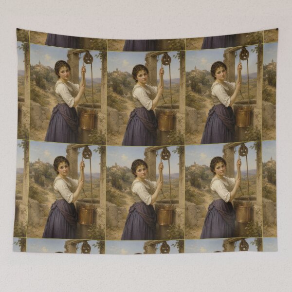 Item preview, Girl at well styled after WA Bouguereau  designed and sold by Collector-RB.