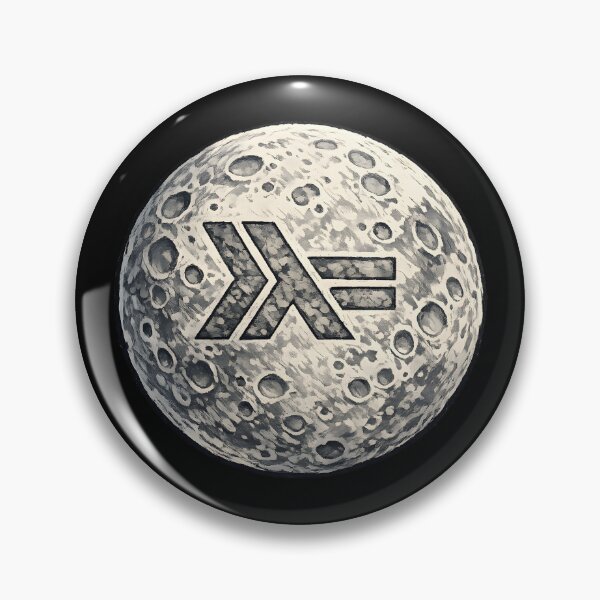 Item preview, Haskell Moon – Functional Programming Lunar Illustration designed and sold by Nerd Romance Café.