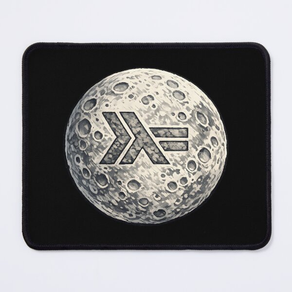 Item preview, Haskell Moon – Functional Programming Lunar Illustration designed and sold by Nerd Romance Café.