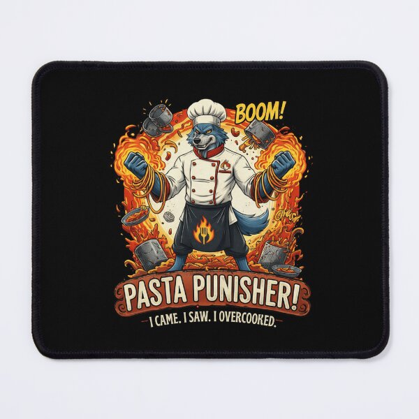 Item preview, Pasta Punisher Funny Chef Shirt – Overcooked Pasta Wolf Cooking Humor Graphic designed and sold by Cree8if.