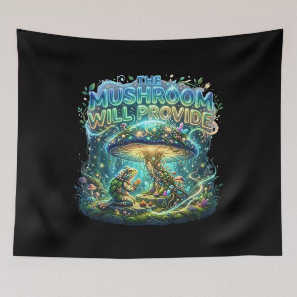 Item preview, The Mushroom Will Provide Goblincore Frog Mushroom designed and sold by pradeepvisuals.