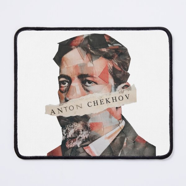 Item preview, Anton Chekhov – Literary Collage Portrait Art Print | Russian Short Story Theatre Poster designed and sold by OzzFrequency.